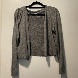 Long sleeve gray cardigan